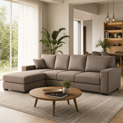 Garcia LHS 4 Seater L Shape Sofa Set: Stylish Corner Seating for Family Living | Casaliving