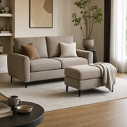 Doraldo 2 Seater Sofa with Ottoman: A Smart and Stylish Choice for Compact Modern Living Rooms | Casaliving