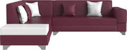 Rio 6 Seater L Shape Sofa for Living Room | Right Side Sofa (Brown-Green)