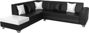 Rio 6 Seater L Shape Sofa for Living Room | Right Side Sofa (Brown-Green)
