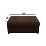 Rihan 4 Seater L Shape Sofa Set with Ottoman for Living Room (Brown Fabric) Left Side Sofa