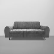 Brenti 3 Seater Sofa Set for Living Room (Cream Black Colour Fabric) Premium Fabric Sofa