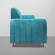 Brenti 3 Seater Sofa Set for Living Room (Cream Black Colour Fabric) Premium Fabric Sofa