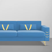 Ivary 3 Seater Sofa Set for Living Room (Black Colour) Premium Fabric Sofa