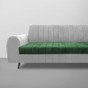 Brenti 3 Seater Sofa Set for Living Room (Cream Black Colour Fabric) Premium Fabric Sofa