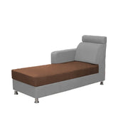 Casaliving Emma RHS 6 Seater L Shape Sofa Set for Living Room (Brown Grey Fabric)