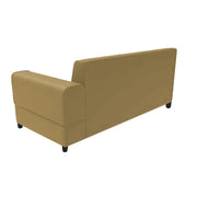 Rio 6 Seater L Shape Sofa for Living Room | Color - Cream Maroon Leatherette | Left Side Sofa