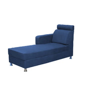 Emma RHS 6 Seater L Shape Sofa Set for Living Room (Blue Fabric)