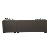 Rogelio 6 Seater RHS L Shape Sofa Set for Living Room (Dark Grey Fabric)