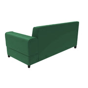 Rio 6 Seater L Shape Sofa for Living Room | Color - Green Leatherette | Left Side Sofa