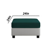 Aden 3 Seater Sofa Set with Ottoman for Living Room (Pine Grey Colour Fabric) Premium Fabric Sofa