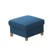 Alyona RHS 8 Seater L Shape Sofa Set for Living Room with Puffy (Grey Fabric)