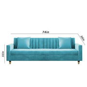 Garcia 3+2 Seater Sofa Set for Living Room (Black - Grey)