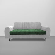 Brenti 3 Seater Sofa Set for Living Room (Cream Black Colour Fabric) Premium Fabric Sofa