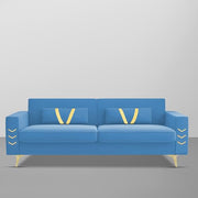 Ivary 3 Seater Sofa Set for Living Room (Black Colour) Premium Fabric Sofa