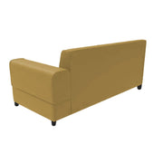 Rio 6 Seater L Shape Sofa for Living Room | Color - Beige Leatherette | Left Side Sofa