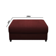 Rihan 4 Seater L Shape Sofa Set with Ottoman for Living Room (Maroon Fabric) Left Side Sofa