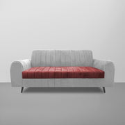 Brenti 3 Seater Sofa Set for Living Room (Cream Black Colour Fabric) Premium Fabric Sofa