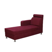 Emma RHS 6 Seater L Shape Sofa Set for Living Room (Maroon Fabric)