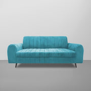 Brenti 3 Seater Sofa Set for Living Room (Cream Black Colour Fabric) Premium Fabric Sofa