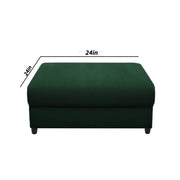 Rihan 4 Seater L Shape Sofa Set with Ottoman for Living Room (Green Fabric) Left Side Sofa