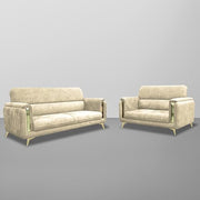 Gelio 2 Seater Sofa Set for Living Room (Black Colour) Premium Fabric Sofa