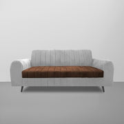 Brenti 3 Seater Sofa Set for Living Room (Cream Black Colour Fabric) Premium Fabric Sofa