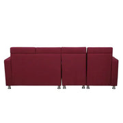 Emma RHS 6 Seater L Shape Sofa Set for Living Room (Maroon Fabric)