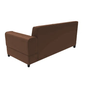 Rio 6 Seater L Shape Sofa for Living Room | Color - Brown Leatherette | Left Side Sofa