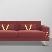 Ivary 3 Seater Sofa Set for Living Room (Black Colour) Premium Fabric Sofa