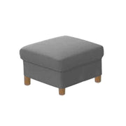 Alyona RHS 8 Seater L Shape Sofa Set for Living Room with Puffy (Grey Fabric)