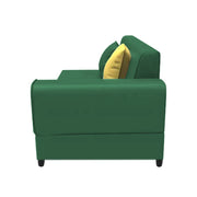Rio 6 Seater L Shape Sofa for Living Room | Color - Green Leatherette | Left Side Sofa