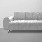 Brenti 3 Seater Sofa Set for Living Room (Cream Black Colour Fabric) Premium Fabric Sofa