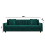 Garcia 3+2 Seater Sofa Set for Living Room (Black - Grey)