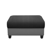 Rihan 3 Seater Sofa Set with Ottoman Living Room (Black Grey Fabric)
