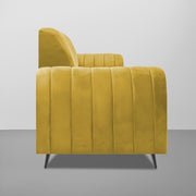 Brenti 3 Seater Sofa Set for Living Room (Cream Black Colour Fabric) Premium Fabric Sofa