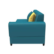 Rio 6 Seater L Shape Sofa for Living Room | Color - Blue Leatherette | Left Side Sofa