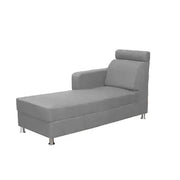 Emma RHS 6 Seater L Shape Sofa Set for Living Room (Grey Fabric)