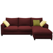 Rihan 4 Seater L Shape Sofa Set Living Room (Maroon Fabric) Right Side Sofa