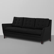 Slove 3 +1 + 1 Seater Sofa Set for Living Room | Color - Cream Black | Premium Fabric Sofa