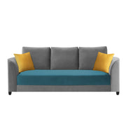 Francy 3 Seater Sofa Set for Living Room | (Turquise Fabric)