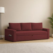 Karter 3 Seater Sofa Cum Bed for Living Room (Black Fabric) Premium Fabric Sofa