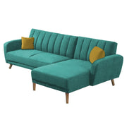 Rino RHS 4 Seater L Shape Sofa Set for Living Room (Turquise Fabric)