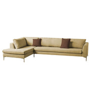 Romeio LHS 6 Seater L Shape Sofa Set for Living Room (Cream Fabric)