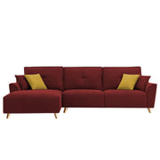 Antonio LHS 4 Seater L Shape Sofa Set for Living Room (Maroon Premium Fabric)