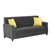 Rogelio 1 Seater Sofa Set for Living Room (Black Fabric)