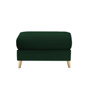 Lizel LHS 6 Seater L Shape Sofa Set with Center Table for Living Room (Green Fabric) Premium Velvet Fabric Sofa