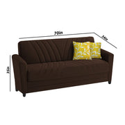 Francis 3 Seater Sofa Set for Living Room (Brown) Fabric
