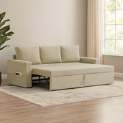 Karter 3 Seater Sofa Cum Bed for Living Room (Black Fabric) Premium Fabric Sofa