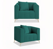 Eren 3+1+1 Seater Sofa Set for Living Room (Pine Colour Fabric) Premium Fabric Sofa Set for Living Room